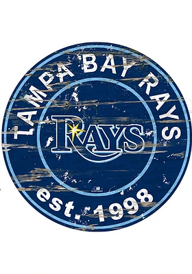 Tampa Bay Rays Established Date Circle 24 Inch Sign - Blue