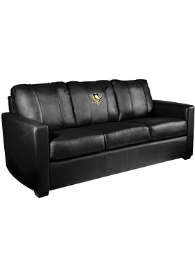 Pittsburgh Penguins Faux Leather Sofa - Black