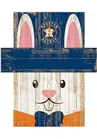Houston Astros Easter Bunny Head Sign - Navy Blue