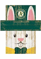 Oakland Athletics Easter Bunny Head Sign - Green