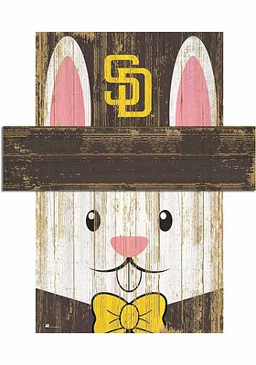 San Diego Padres Easter Bunny Head Sign - Brown