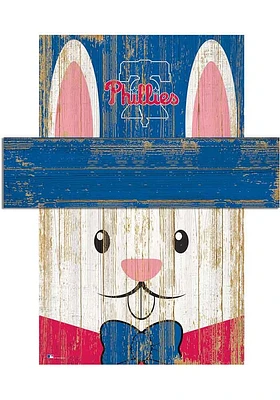 Philadelphia Phillies Easter Bunny Head Sign - Red