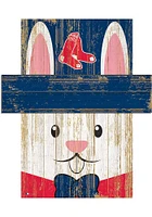 Boston Red Sox Easter Bunny Head Sign - Red