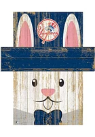 New York Yankees Easter Bunny Head Sign - Blue