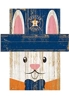 Houston Astros Easter Bunny  Head 6x5 Sign - Navy Blue