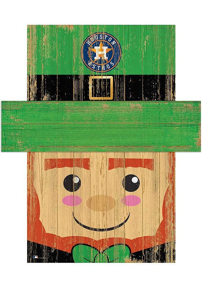 Houston Astros Leprechaun Head Sign - Navy Blue