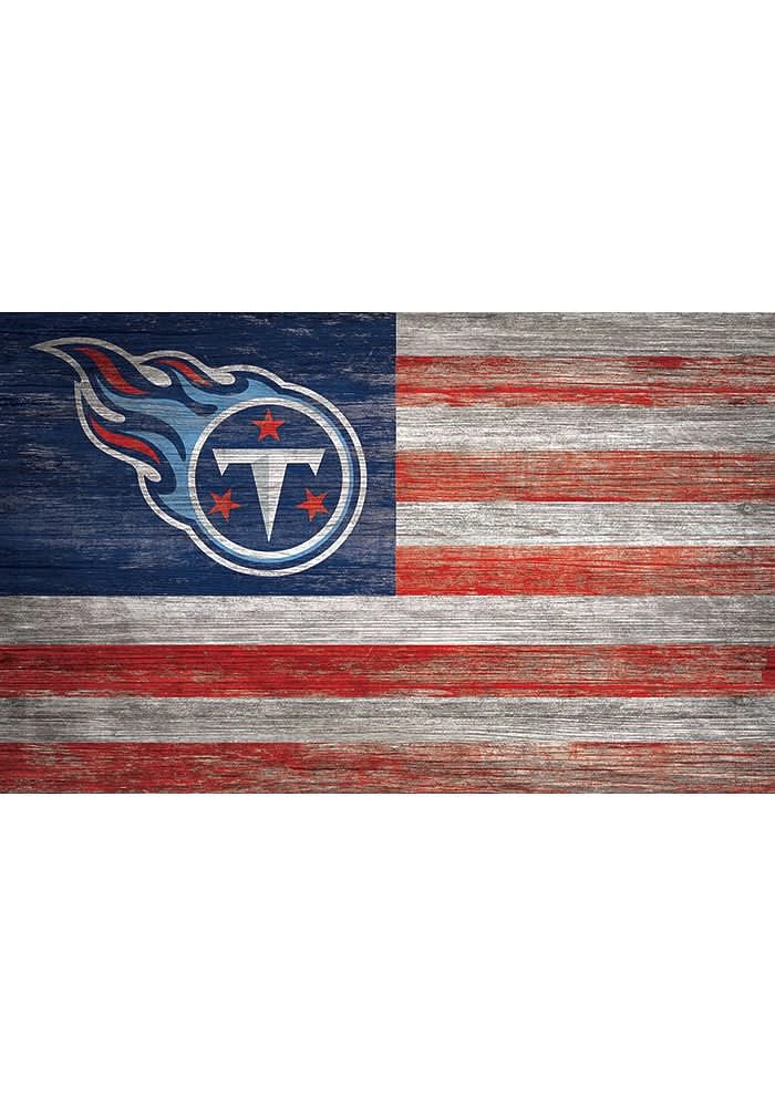 Tennessee Titans Distressed Flag 11x19 Sign - Blue