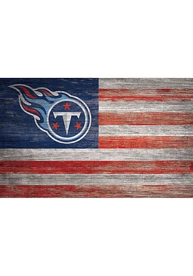 Tennessee Titans Distressed Flag 11x19 Sign - Blue