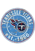 Tennessee Titans Established Date Circle 24 Inch Sign - Blue