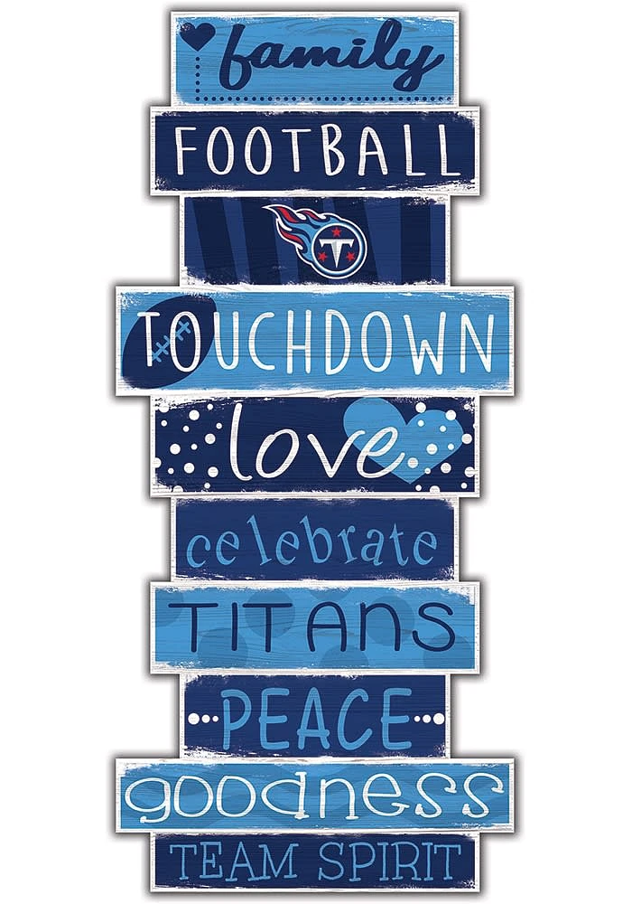 Tennessee Titans Celebrations Stack 24 Inch Sign - Blue