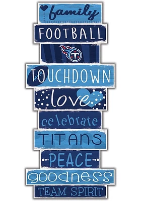 Tennessee Titans Celebrations Stack 24 Inch Sign - Blue