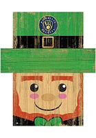 Milwaukee Brewers Leprechaun Head Sign - Navy Blue