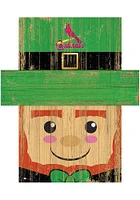 St Louis Cardinals Leprechaun Head Sign - Red