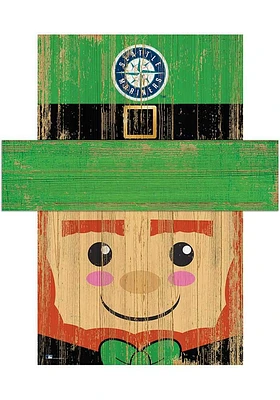 Seattle Mariners Leprechaun Head Sign - Navy Blue
