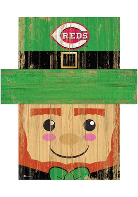 Cincinnati Reds Leprechaun Head Sign