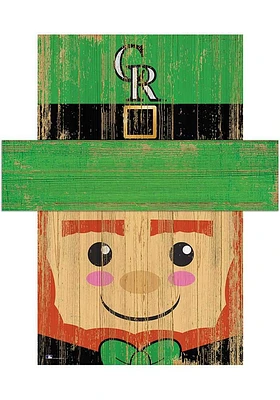 Colorado Rockies Leprechaun Head Sign - Purple