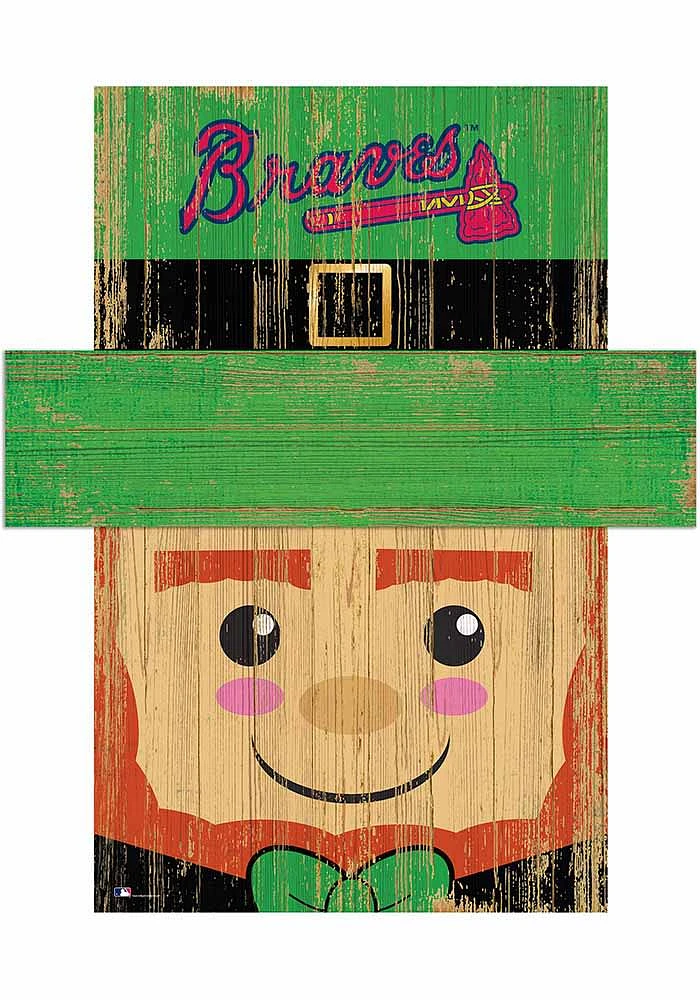 Atlanta Braves Leprechaun Head 6x5 Sign - Blue