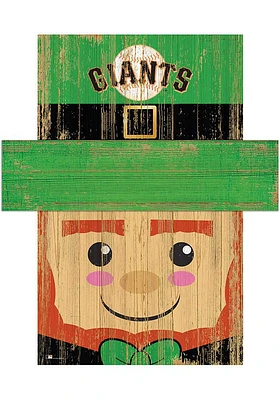 San Francisco Giants Leprechaun Head 6x5 Sign - Orange