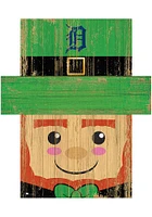 Detroit Tigers Leprechaun Head 6x5 Sign - Navy Blue