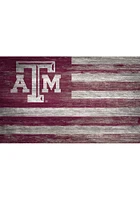 Texas A&M Aggies Distressed Flag 11x19 Sign - Red