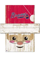 Atlanta Braves Santa Head Sign - Blue