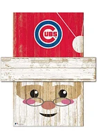 Chicago Cubs Santa Head Sign - Blue
