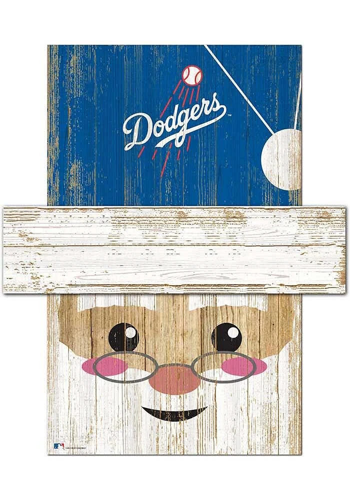 Los Angeles Dodgers Santa Head Sign - Blue
