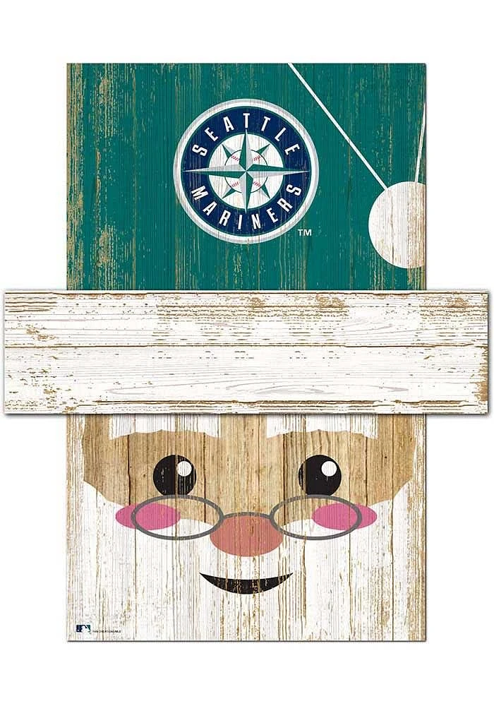 Seattle Mariners Santa Head Sign - Navy Blue