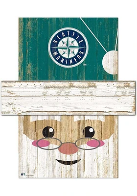 Seattle Mariners Santa Head Sign - Navy Blue