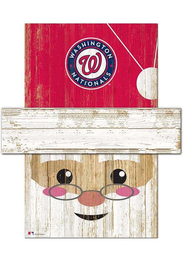 Washington Nationals Santa Head Sign - Red