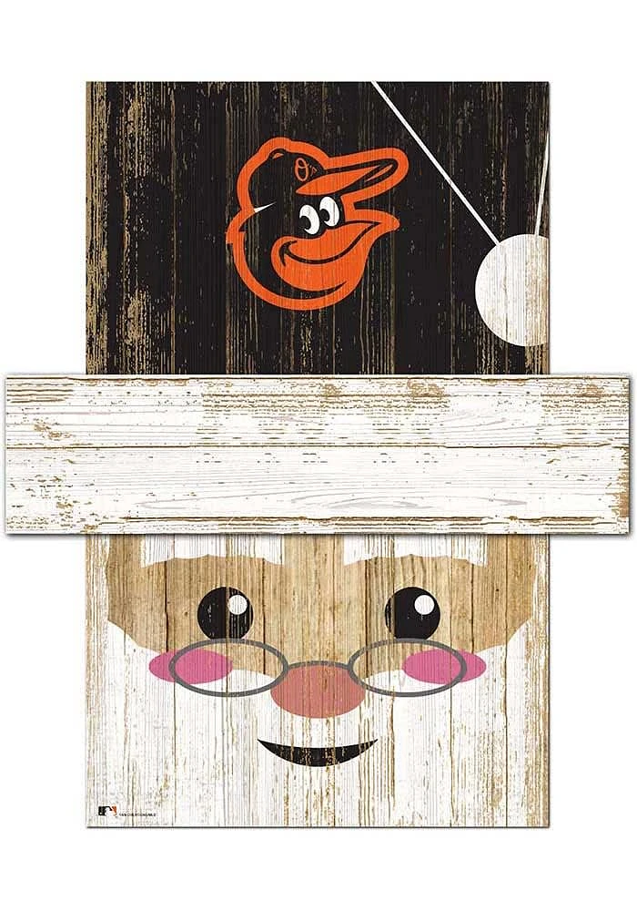 Baltimore Orioles Santa Head Sign - Orange