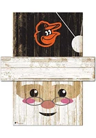 Baltimore Orioles Santa Head Sign - Orange