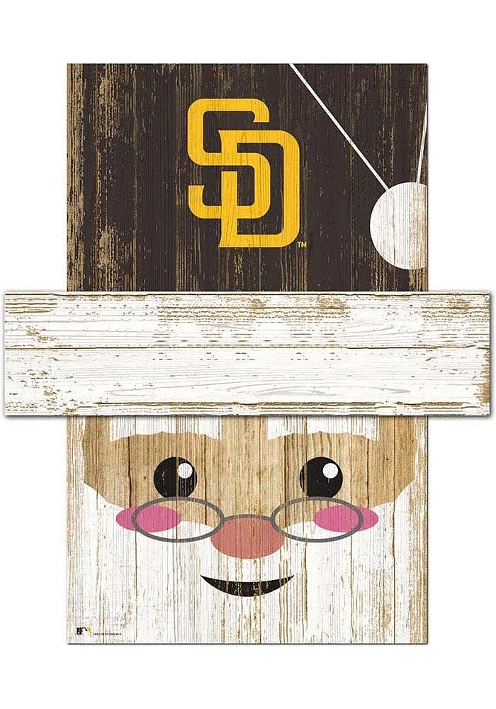San Diego Padres Santa Head Sign - Brown
