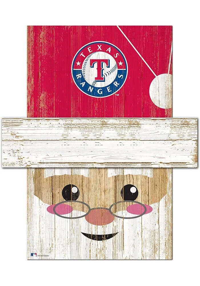 Texas Rangers Santa Head Sign - Blue