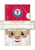 Texas Rangers Santa Head Sign - Blue