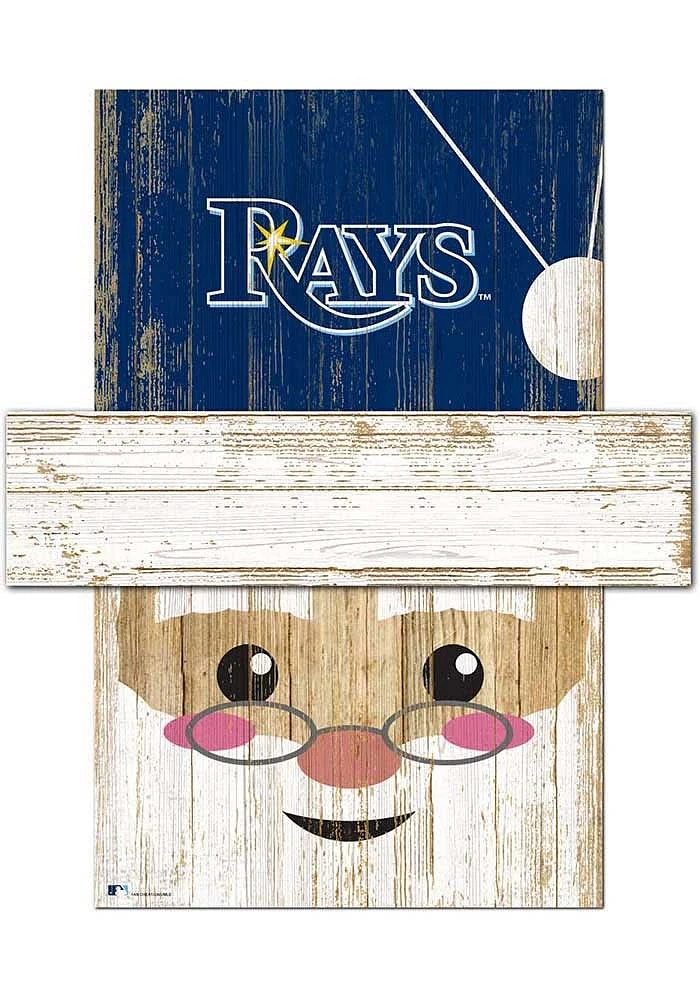Tampa Bay Rays Santa Head Sign - Blue