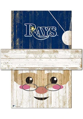 Tampa Bay Rays Santa Head Sign - Blue