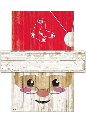 Boston Red Sox Santa Head Sign - Red