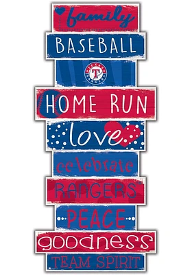 Texas Rangers Celebrations Stack 24 Inch Sign - Red