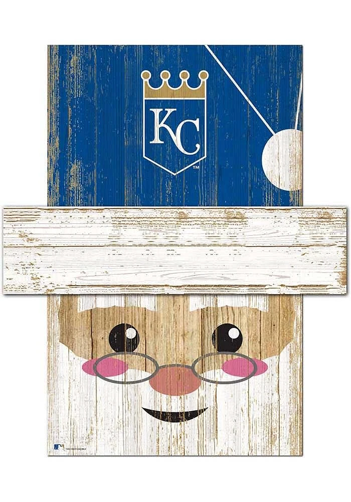 Kansas City Royals Santa Head Sign - Blue