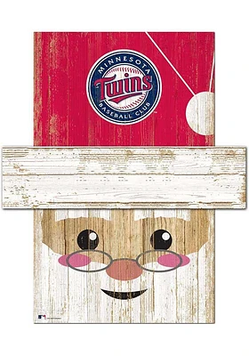 Minnesota Twins Santa Head Sign - Blue
