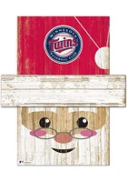 Minnesota Twins Santa Head Sign - Blue