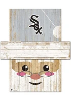 Chicago White Sox Santa Head Sign - Black