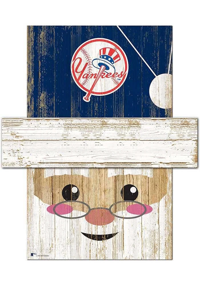 New York Yankees Santa Head Sign - Blue