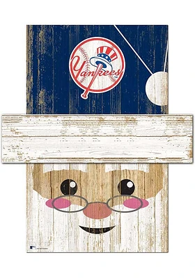 New York Yankees Santa Head Sign - Blue