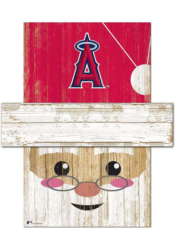 Los Angeles Angels Santa Head 6x5 Sign - Red
