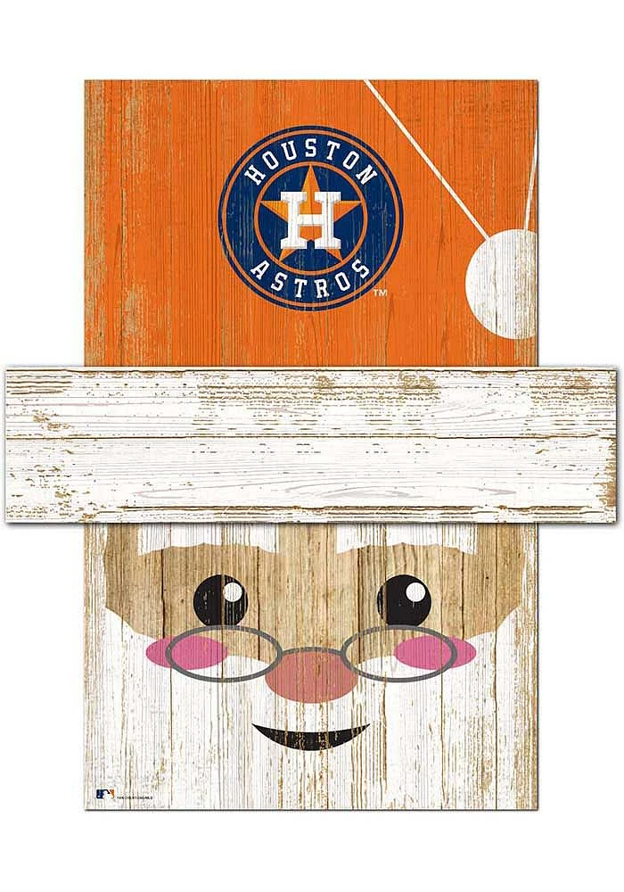Houston Astros Santa Head 6x5 Sign - Navy Blue