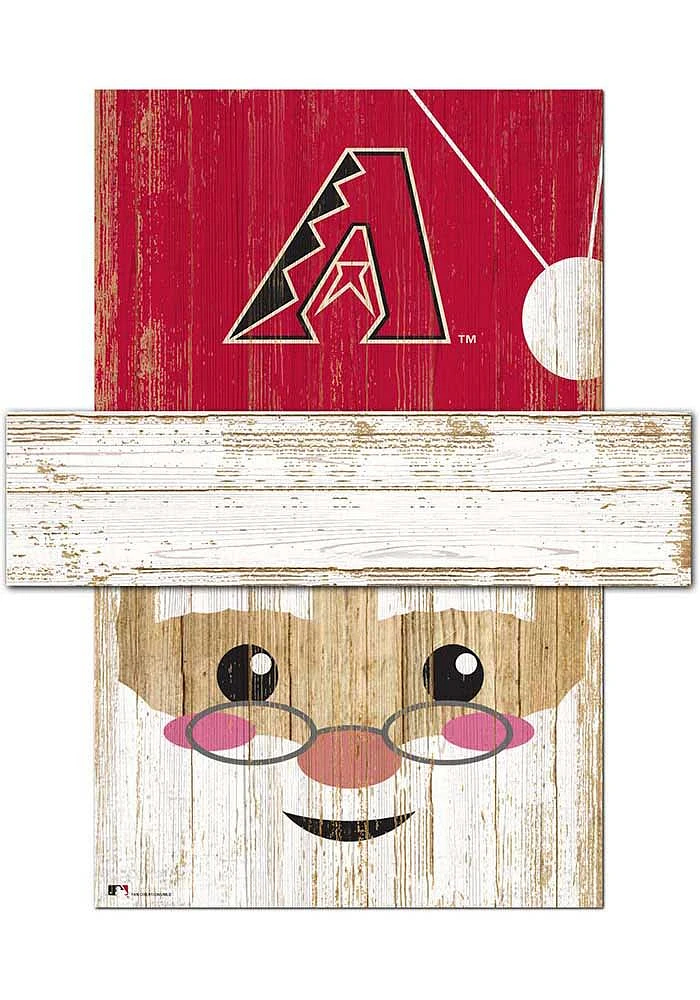 Arizona Diamondbacks Santa Head 6x5 Sign - Red