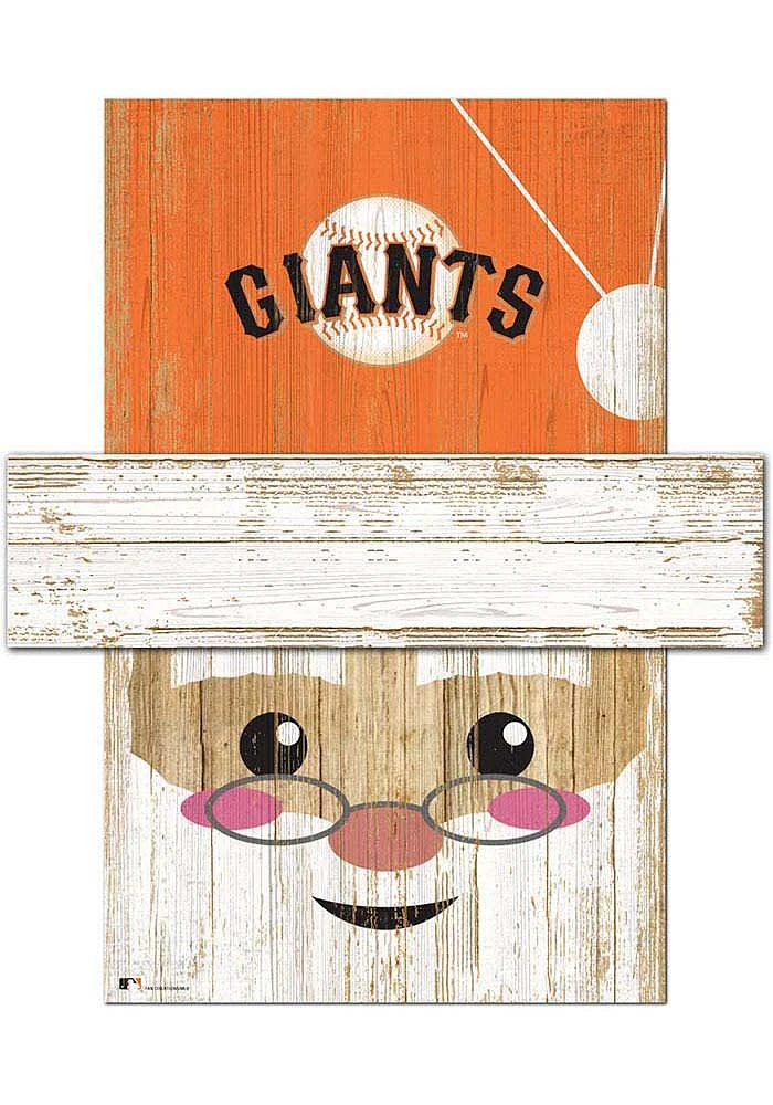 San Francisco Giants Santa Head 6x5 Sign - Orange