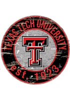 Texas Tech Red Raiders Established Date Circle 24 Inch Sign - Black